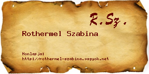 Rothermel Szabina névjegykártya